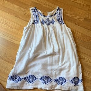 J Crew embroidered dress w/ pockets!